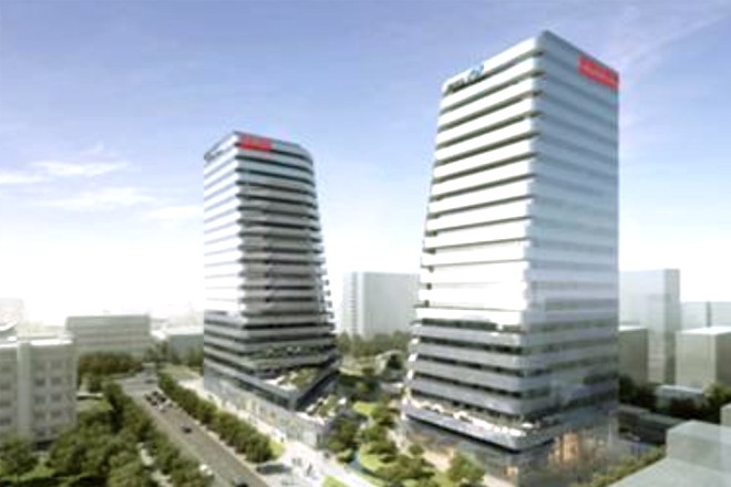 22"上海英业达国际商务广场：造型时尚灵动，采用无柱设计"